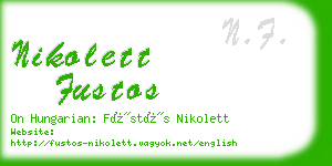 nikolett fustos business card